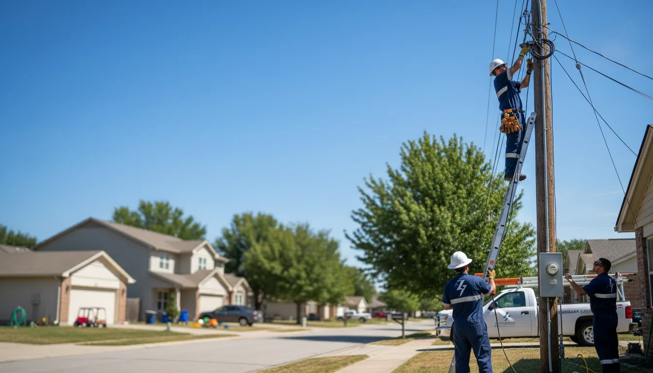 Residential electrician providing installation services in Pomona, KS